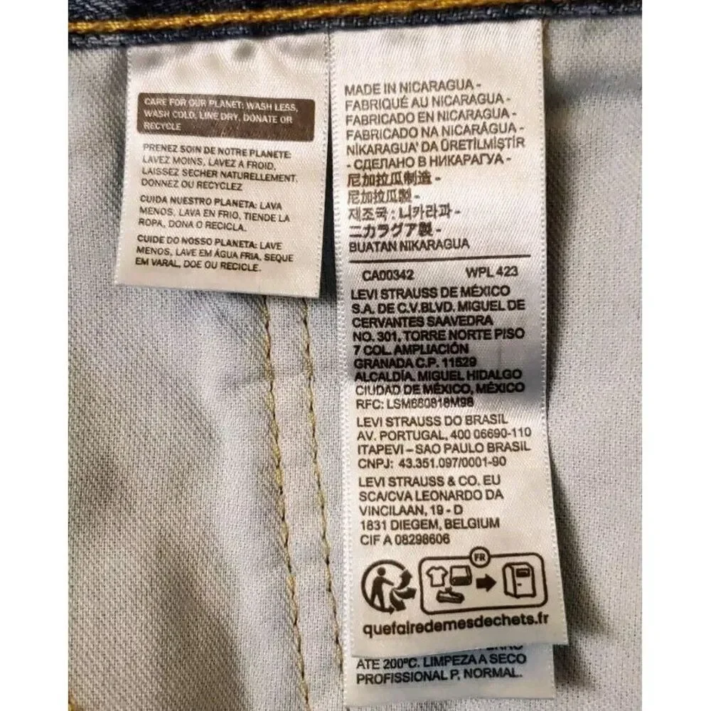 Levi's 505 Mens‎ Straight Fit Stonewash Blue Denim Jeans 38x32